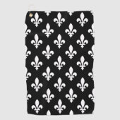 （紋章の）フラ・ダ・リパター王室のン、白（黒） ゴルフタオル (正面)