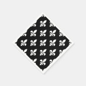 （紋章の）フラ・ダ・リパター王室のン、白（黒） スタンダードカクテルナプキン (角)