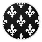 （紋章の）フラ・ダ・リパター王室のン、白（黒） セラミックノブ (正面)