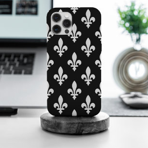 (紋章の)フラ・ダ・リパター王室のン、白(黒) iPhone 15 PRO MAXケース