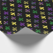 （紋章の）フラ・ダ・リビーズ – ブラックラッピング紙 ラッピングペーパー (角)