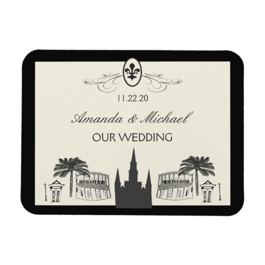 (紋章の)フラ・ダ・リファンシーニューオーリンズシーン マグネット (横)