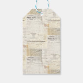 （紋章の）フラ・ダ・リフランスのヴィンテージ結婚ギフトラベル ギフトタグ (裏面)