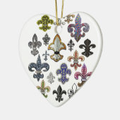 (紋章の)フラ・ダ・リフロールニューオーリンズジュエルスパークル セラミックオーナメント (左)