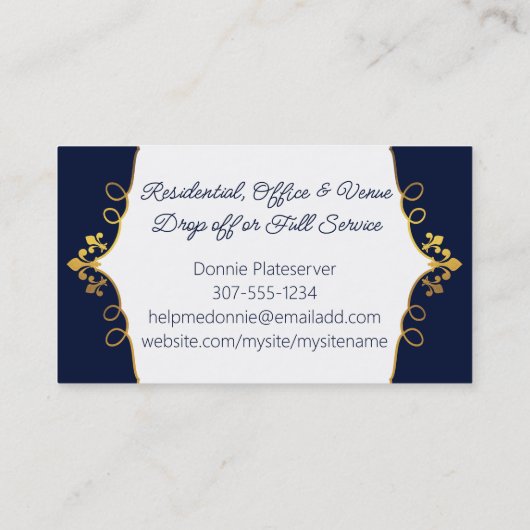 （紋章の）フラ・ダ・リプレート設定シェフケータリング料理 名刺 (裏面)