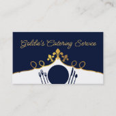 （紋章の）フラ・ダ・リプレート設定シェフケータリング料理 名刺 (正面)