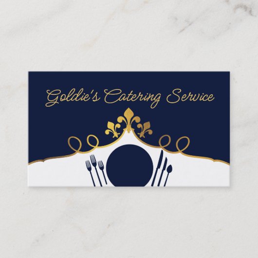 （紋章の）フラ・ダ・リプレート設定シェフケータリング料理 名刺 (正面)