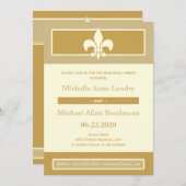 (紋章の)フラ・ダ・リポスタースタイルリハーサルディナー 招待状 (正面/裏面)