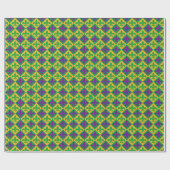 （紋章の）フラ・ダ・リマルディグラスパープルグリーンイエロー ラッピングペーパー (フラット)