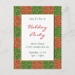 （紋章の）フラ・ダ・リレッドグリーンカスタム招待状 ポストカード