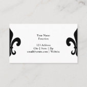 (紋章の)フラ・ダ・リ名刺テンプレート |黒 名刺 (裏面)