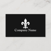 (紋章の)フラ・ダ・リ名刺テンプレート |黒 名刺 (正面)