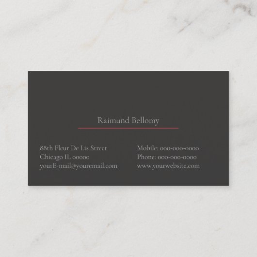 (紋章の)フラ・ダ・リ名刺 名刺 (裏面)