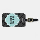 (紋章の)フラ・ダ・リ夫妻の荷物タグ ラゲッジタグ (正面横)