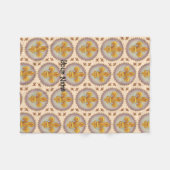 （紋章の）フラ・ダ・リ家紋姓 フリースブランケット (正面(横))