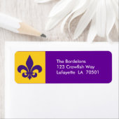 （紋章の）フラ・ダ・リ差出人住所ラベル ラベル (インサイチュ)