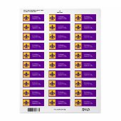 （紋章の）フラ・ダ・リ差出人住所ラベル ラベル (フルシート)