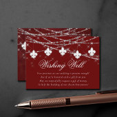 (紋章の)フラ・ダ・リ暗赤色ライト |ハネムーンウィッシュ エンクロージャーカード