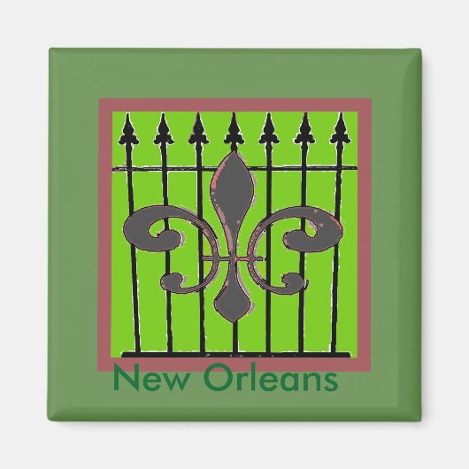 （紋章の）フラ・ダ・リ柵 マグネット (正面)