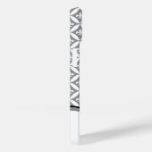 （紋章の）フラ・ダ・リ永遠パターンモノグラム – グレー Case-Mate iPhoneケース (裏面 / 右)