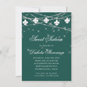 （紋章の）フラ・ダ・リ灯 |グリーンテーマSweet sixteen 招待状 (正面)