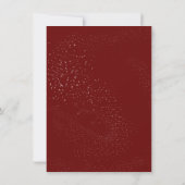 (紋章の)フラ・ダ・リ灯 | Burgundy Red Baby Shower 招待状 (裏面)