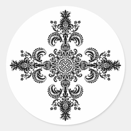 (紋章の)フラ・ダ・リ瞑想4コーナー ラウンドシール (正面)