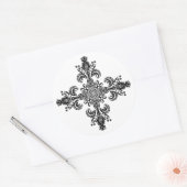 (紋章の)フラ・ダ・リ瞑想4コーナー ラウンドシール (封筒)