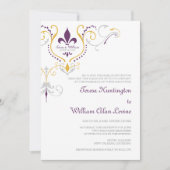 （紋章の）フラ・ダ・リ結婚式招待状5×7 招待状 (正面)