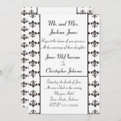 (紋章の)フラ・ダ・リ結婚式招待状 招待状 (正面/裏面)