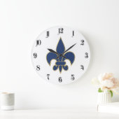 （紋章の）フラ・ダ・リ記号 ラージ壁時計 (ホーム)