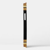 （紋章の）フラ・ダ・リ金ゴールドグリッターエレガントフランスの黒  Case-Mate iPhoneケース (裏面 / 右)