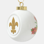 (紋章の)フラ・ダ・リ金ゴールド セラミックボールオーナメント (右)