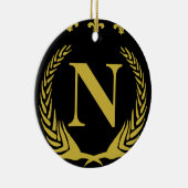 (紋章の)フラ・ダ・リ金ゴールド、レター、または番号 セラミックオーナメント (右)