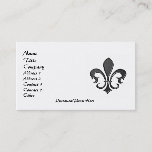 (紋章の)フラ・ダ・リ2 名刺 (正面)