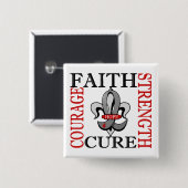 （紋章の）フラ・ダ・リ3の若年性糖尿病 缶バッジ (正面&裏面)