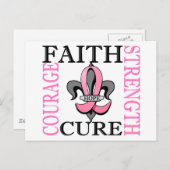 （紋章の）フラ・ダ・リ3乳がん ポストカード (正面/裏面)