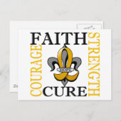 （紋章の）フラ・ダ・リ3小児がん ポストカード (正面/裏面)