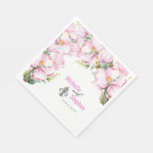 (紋章の)フラ・ダ・リ/さくらんぼブロッサム紙ナプキンス スタンダードランチョンナプキン (角)