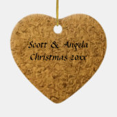 （紋章の）フラ・ダ・リ|のパーソナライズなクリスマス セラミックオーナメント (裏面)