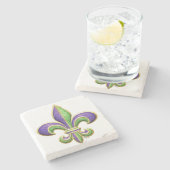 (紋章の)フラ・ダ・リ・コースター、ニューオーリンズ ストーンコースター (横)