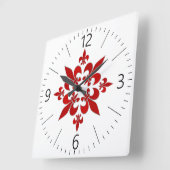 (紋章の)フラ・ダ・リ スクエア壁時計 (傾斜)