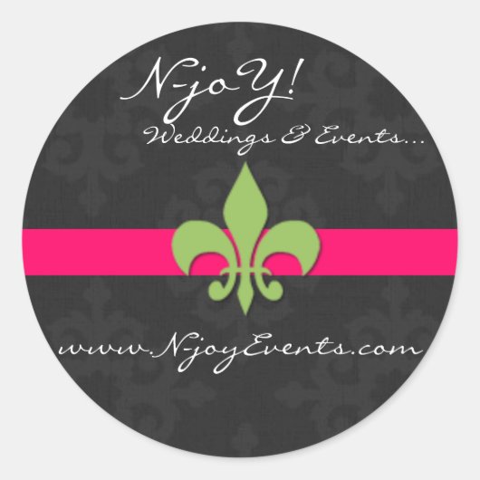 （紋章の）フラ・ダ・リ・ダマスコステッカー ラウンドシール (正面)