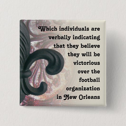 "（紋章の）フラ・ダ・リ"ボタン 缶バッジ (正面)