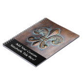 (紋章の)フラ・ダ・リ、古い銅線ルック印刷 ノートブック (左側)