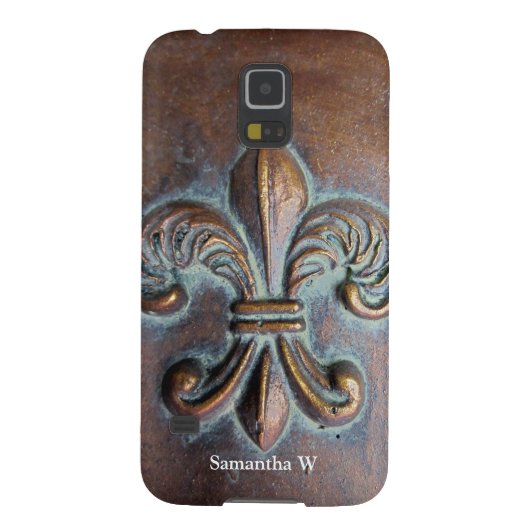 （紋章の）フラ・ダ・リ、古い銅色の印刷 Case-Mate SAMSUNG GALAXYケース (裏面)