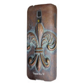 （紋章の）フラ・ダ・リ、古い銅色の印刷 Case-Mate SAMSUNG GALAXYケース (裏面左)