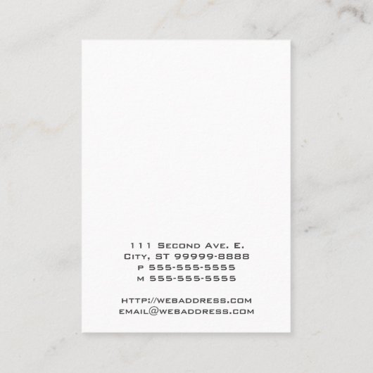 （紋章の）フラ・ダ・リ 名刺 (裏面)