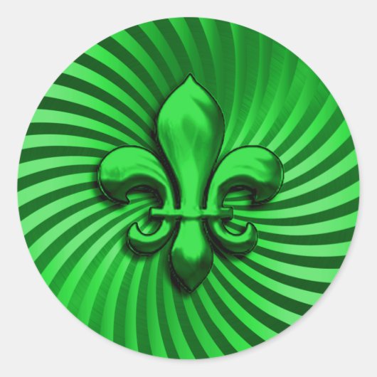 （紋章の）フラ・ダ・リ（緑） ラウンドシール (正面)