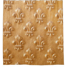 （紋章の）フラ・ダ・リ、金ゴールド絵を描木壁、ヴィンテージ木材